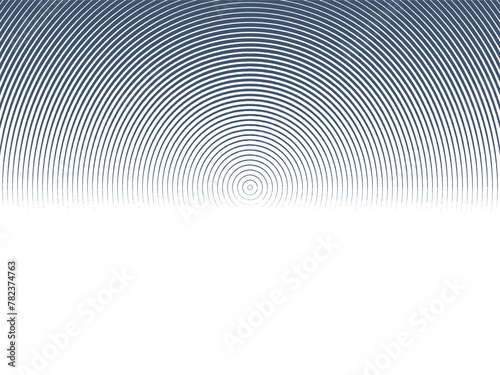 A halftone pattern with circles radiating from the center. Vector illustration