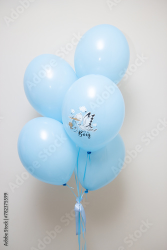 a bunch of blue balloons for discharge from the hospital