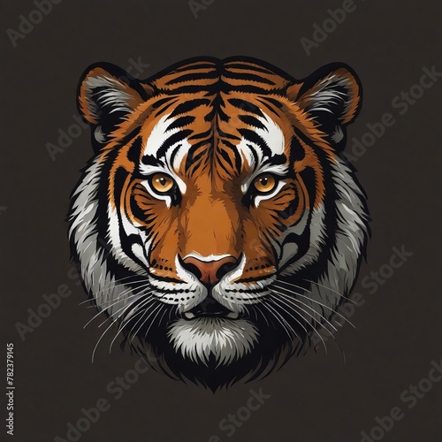 tiger head vector