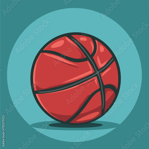 Basketball ball cartoon illustration vector design