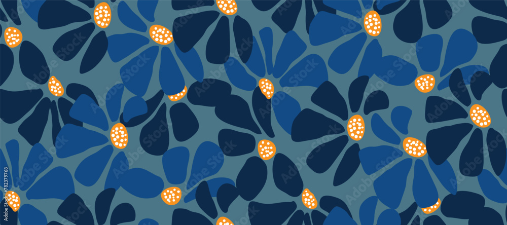 Simple minimalistic summer tropical floral seamless pattern Simple minimalistic summer tropical floral seamless pattern