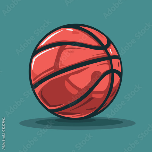 Basketball ball cartoon illustration vector design