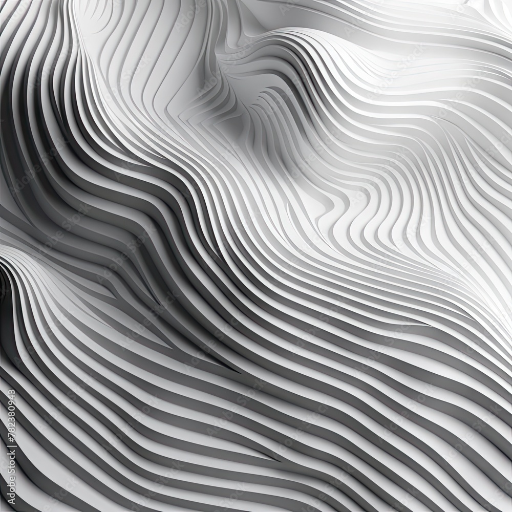 Ethereal Abstract Wallpaper with Flowing White Lines Generative AI