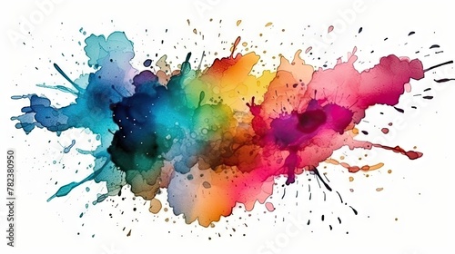 Vibrant Abstract Watercolor Painting Generative AI