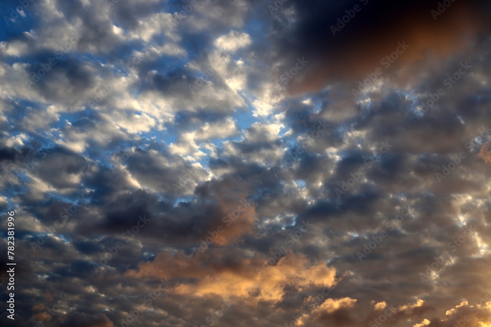 Rain clouds in the sky over the Mediterranean Sea. Rain clouds in the sky over the Mediterranean Sea.
