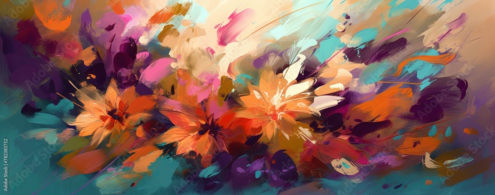 Vibrant Digital Floral Artwork Generative AI Vibrant Digital Floral Artwork Generative AI