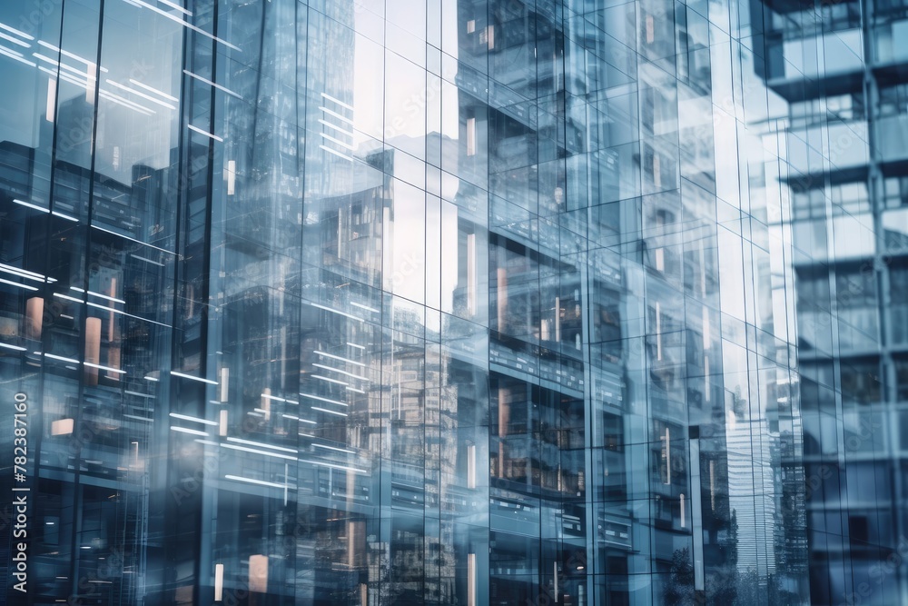 Futuristic Urban Landscape with Bokeh Motion Blur Generative AI