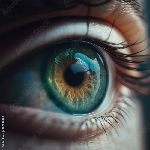 Captivating Cinematic Close-Up of a Mesmerizing Eye Generative AI