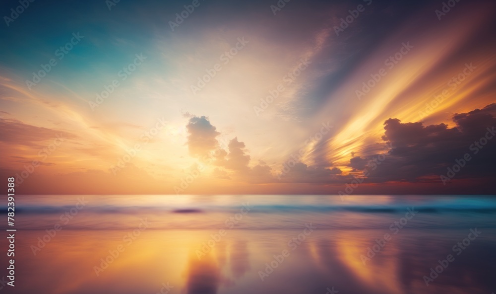 Serene Sunset Seascape Generative AI
