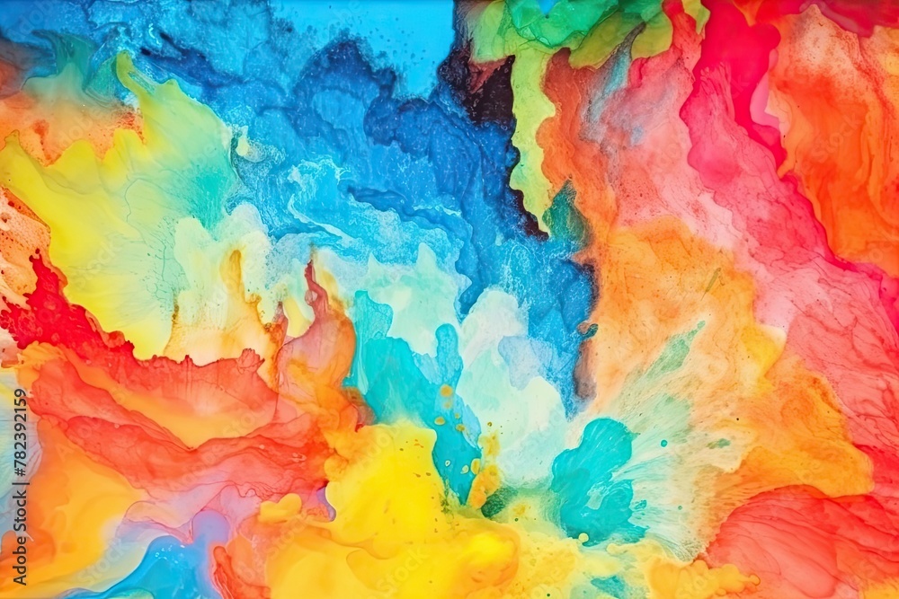 Vibrant Watercolor Texture Background Generative AI