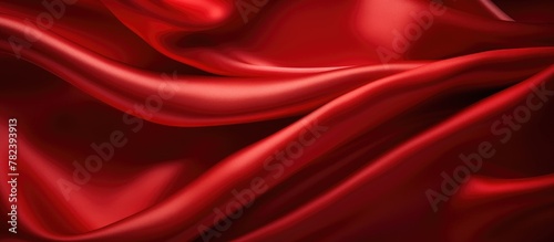 Smooth folds of crimson silk