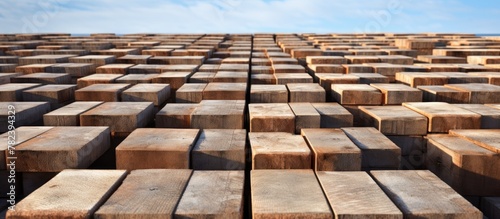 Pile of logs on wooden floor