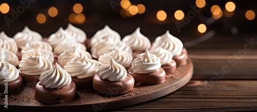 Chocolate treats on wooden ...