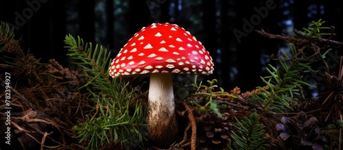 Mushroom Close-Up on Forest...