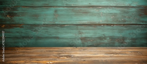 Rustic table on wooden surf...