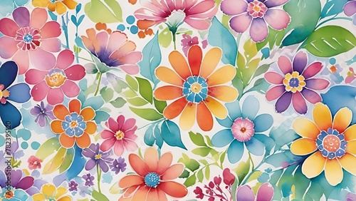 Botanical Bliss  A Symphony of Colorful Floral Patterns