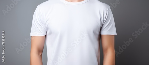 Man in white shirt and blac...