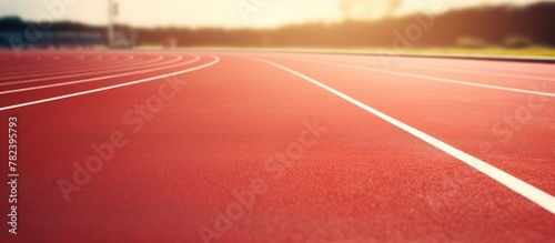 Red track closeup blur back...