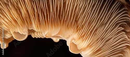 Close-up of fungus against dark backdrop photo