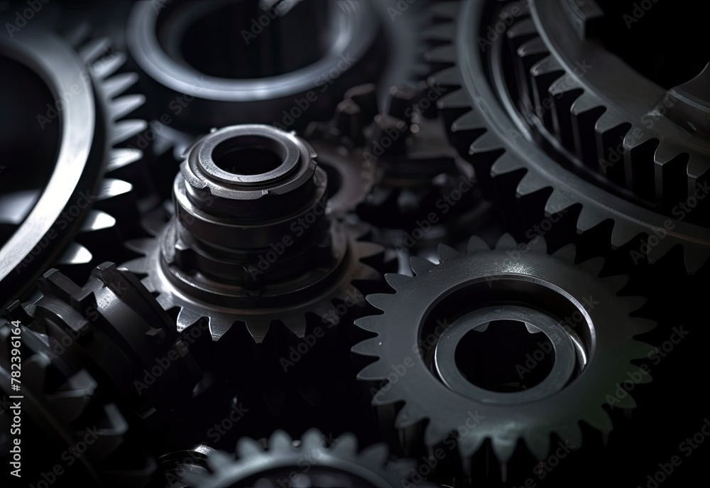 Mechanical Abstract Art: Gears and Gear Shaft Generative AI Mechanical Abstract Art: Gears and Gear Shaft Generative AI