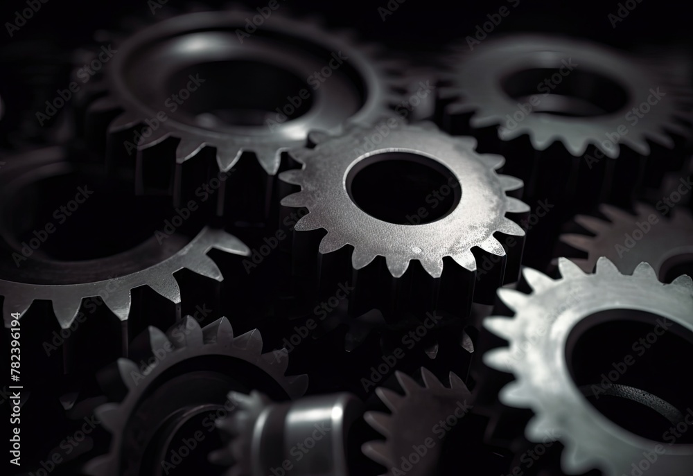 Abstract Industrial Machine Gears Generative AI Abstract Industrial Machine Gears Generative AI