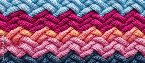 Crochet design with pink, b...