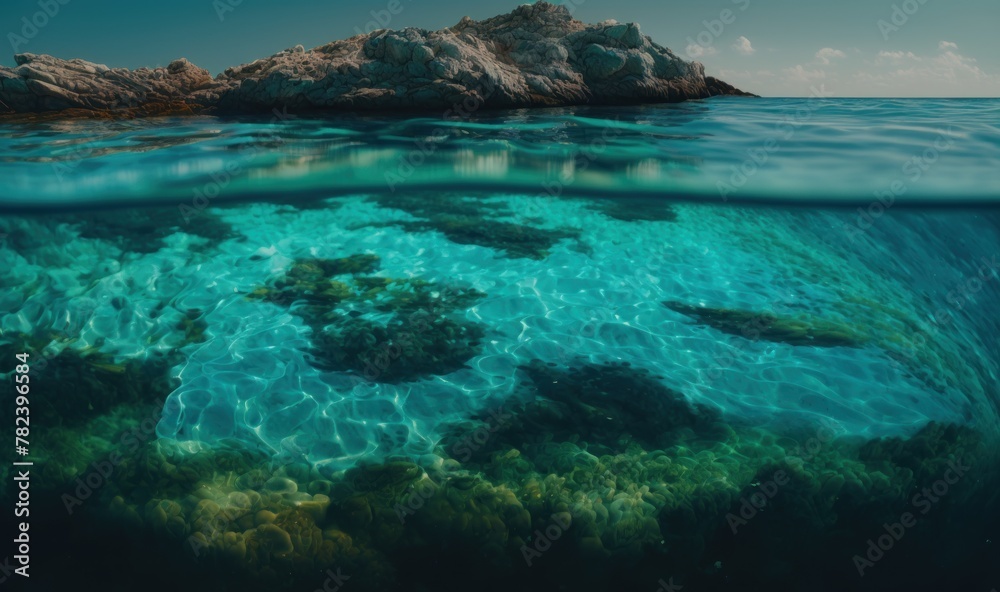 Mesmerizing Turquoise Waters of the Emerald Coast Generative AI