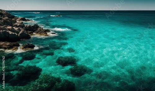 Mesmerizing Turquoise Waters of the Emerald Coast Generative AI