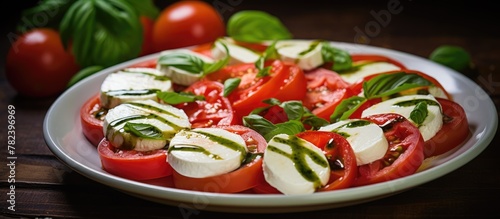 Caprese salad featuring rip...