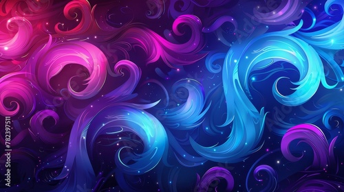 Modern background with curls. Can be used for greeting cards, invitations, and business cards.