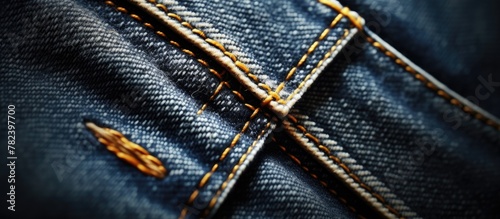 Close up on jeans with cros...