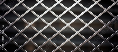 Metal grille close-up on bl...