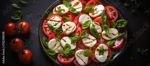 Plate of Caprese Salad with...