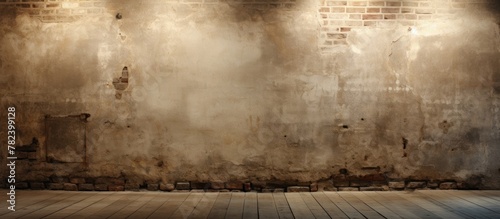 Brick and wood wall with ol...