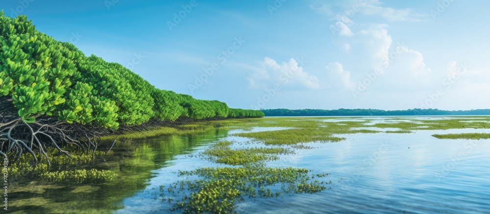 River with Trees and Water View