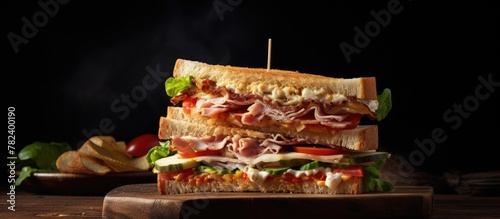 Delicious sandwich filled w...