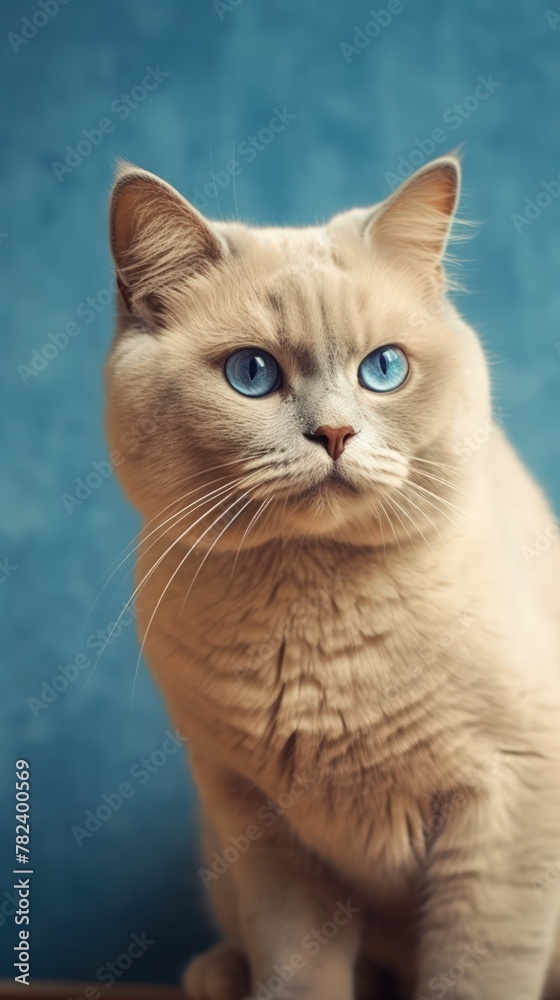 Whimsical Algerian Feline Portrait Generative AI