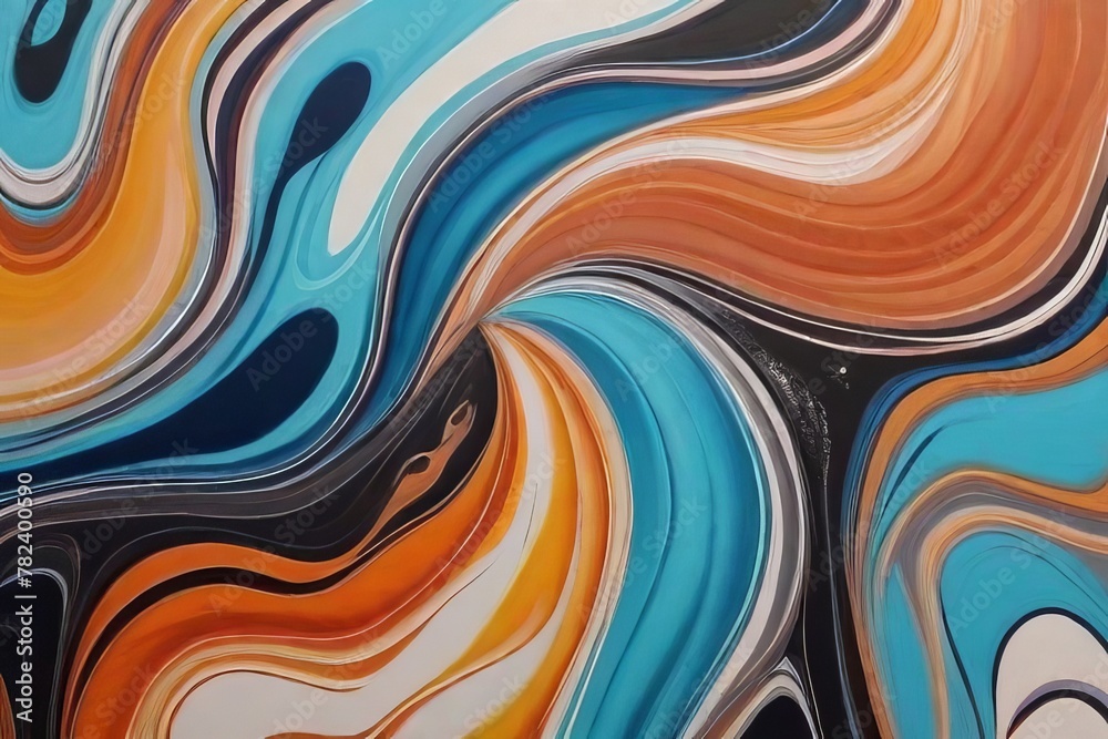 Obraz premium Exquisite Acrylic Flow Artwork: Mesmerizing Abstract Banner Design