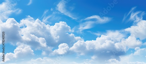 Clouds in expansive blue sky