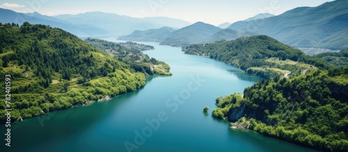 Lake surrounded by majestic...