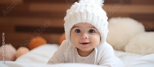 Baby Infants Wearing Hats L...
