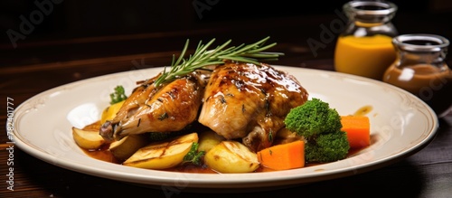 Delicious plate of roasted ...