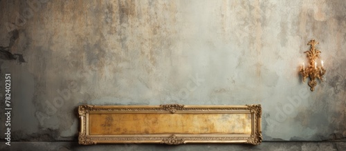 Gold Frame Candle on Wall