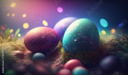 Soft and Dreamy Easter Eggs Generative AI