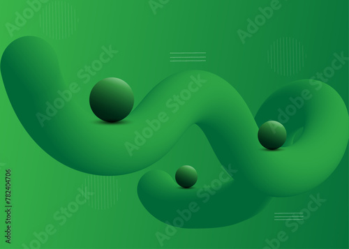 Green fluid background design.