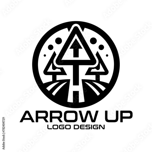 Arrow Up Vector Logo Design photo