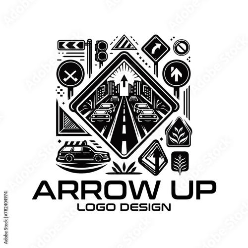 Arrow Up Vector Logo Design