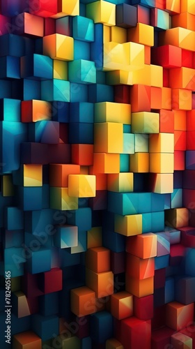 Vibrant Kaleidoscopic Abstract Art Generative AI