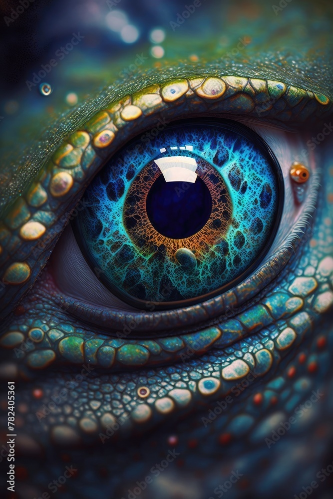 Introspective Frog Eye Reveals Colorful Ancient Mystery Generative AI