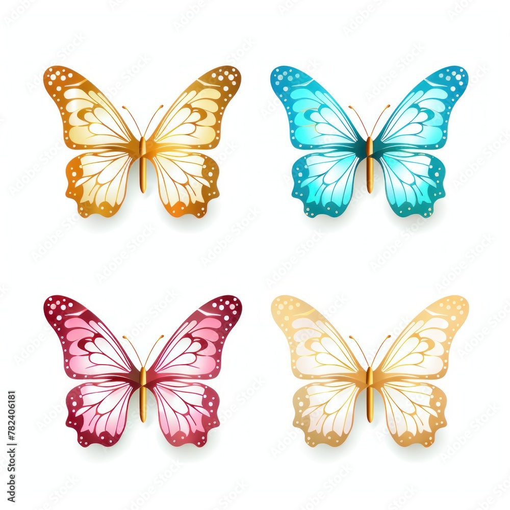 Vibrant Pastel Butterfly Illustration Generative AI Vibrant Pastel Butterfly Illustration Generative AI